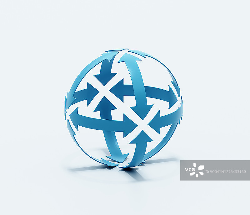 箭头组成一个球体图片素材