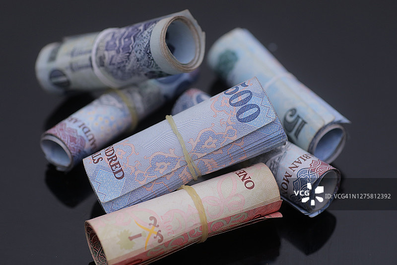 沙特阿拉伯里亚尔纸币图片素材