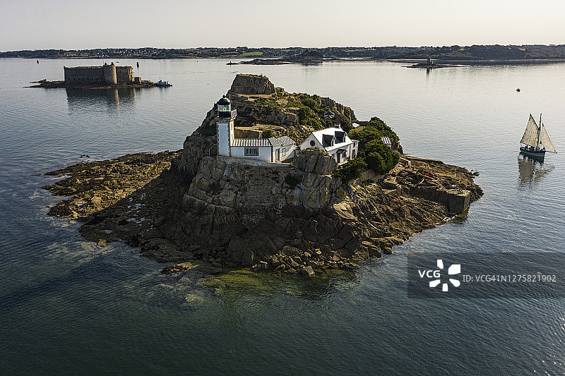 布列塔尼卢埃岛灯塔，澳大利亚图片素材
