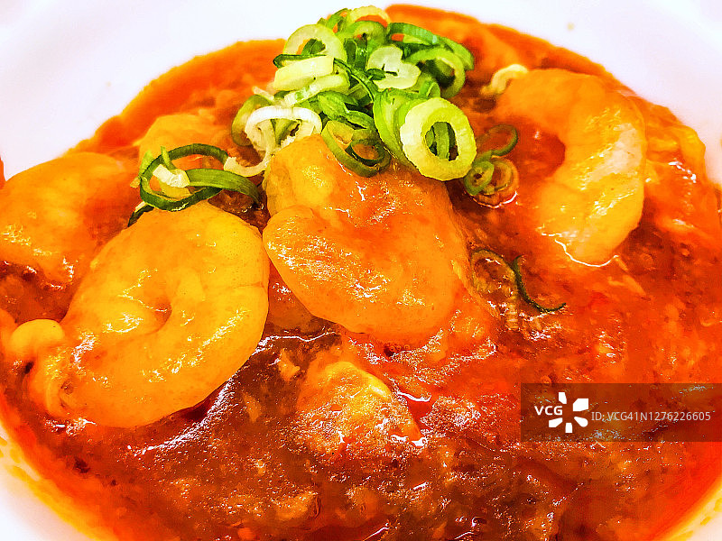 香辣甜酸虾图片素材