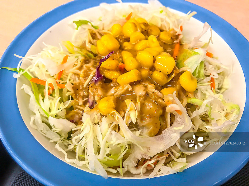 芝麻酱蔬菜沙拉图片素材