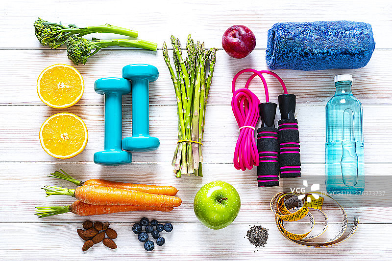 运动与健康饮食：健康生活方式的关键图片素材