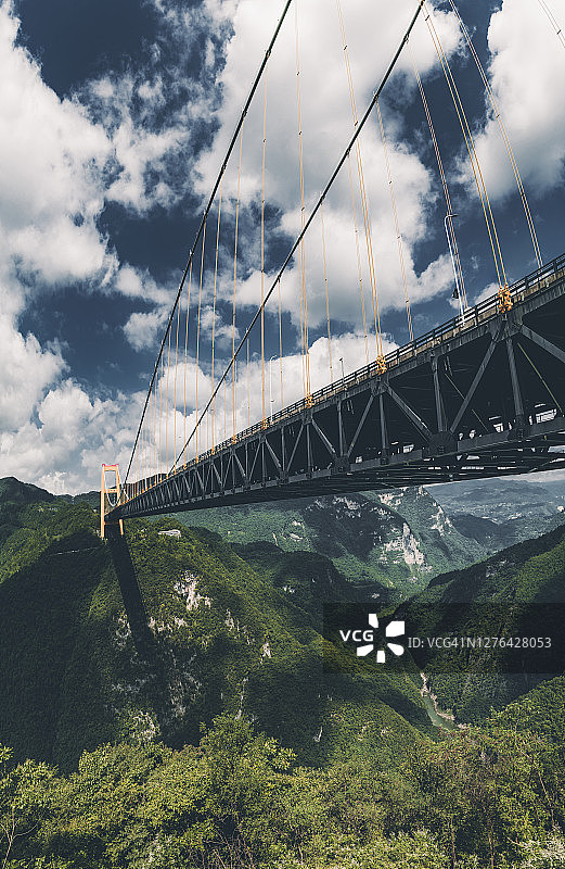 中国湖北省的四渡河大桥图片素材