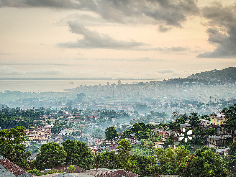 塞拉利昂弗里敦的清晨景色图片素材