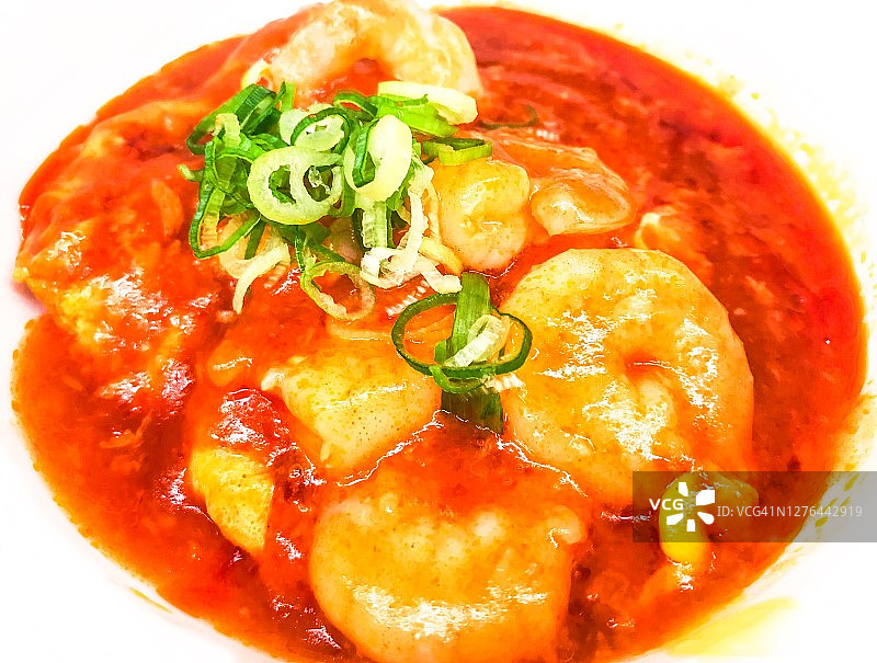 日式中华风味香辣糖醋虾图片素材