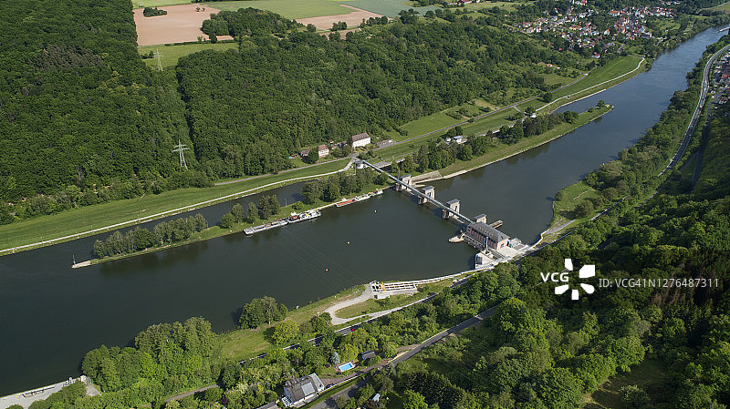 水堰和水闸航拍图片素材