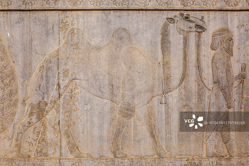 伊朗波斯波利斯遗址著名浮雕图片素材