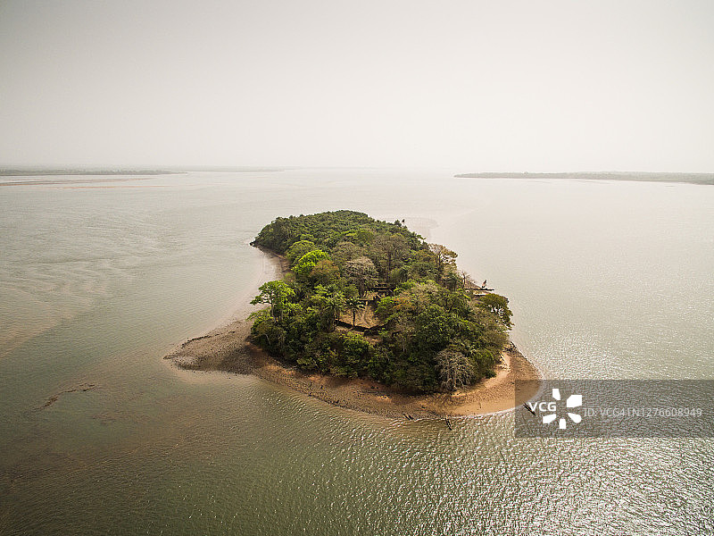 塞拉利昂邦斯岛鸟瞰图图片素材