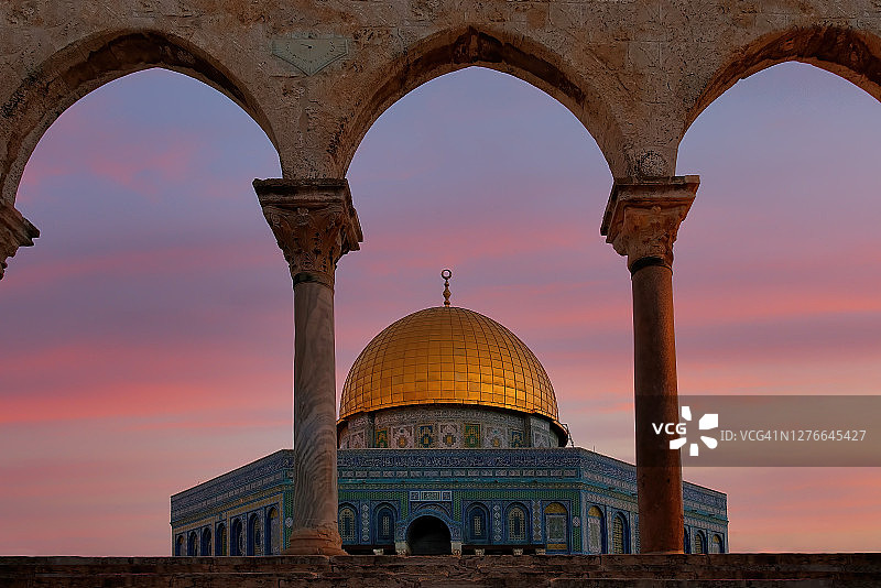 阿克萨清真寺，耶路撒冷，以色列图片素材