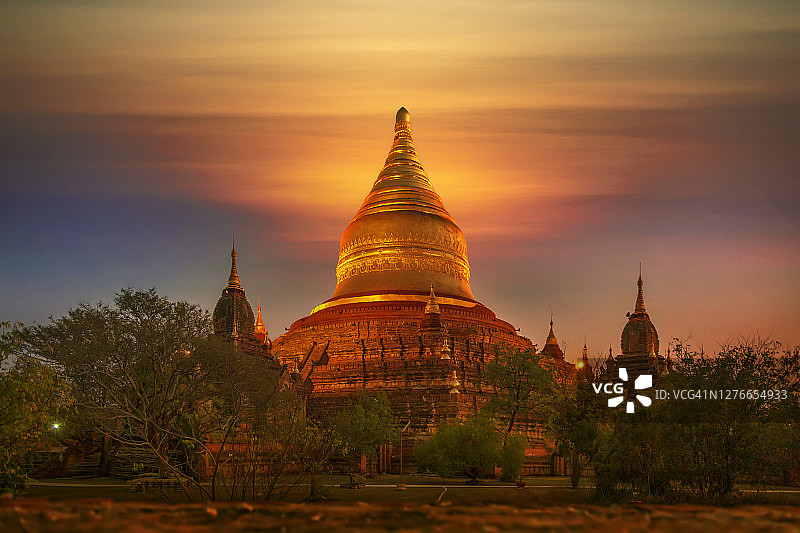 蒲甘的日落图片素材