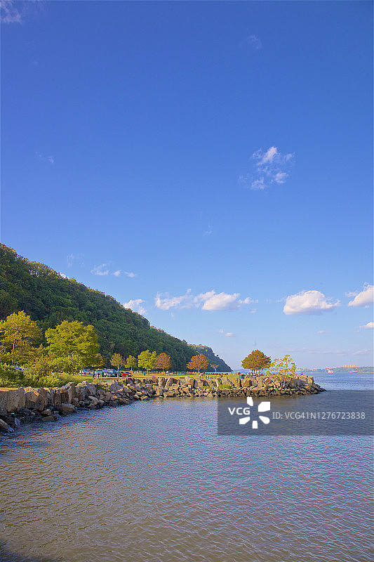 新泽西州海岸线和哈德逊河，李堡图片素材