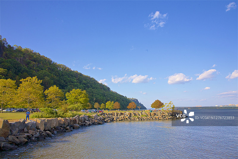 新泽西州海岸线和哈德逊河，李堡图片素材