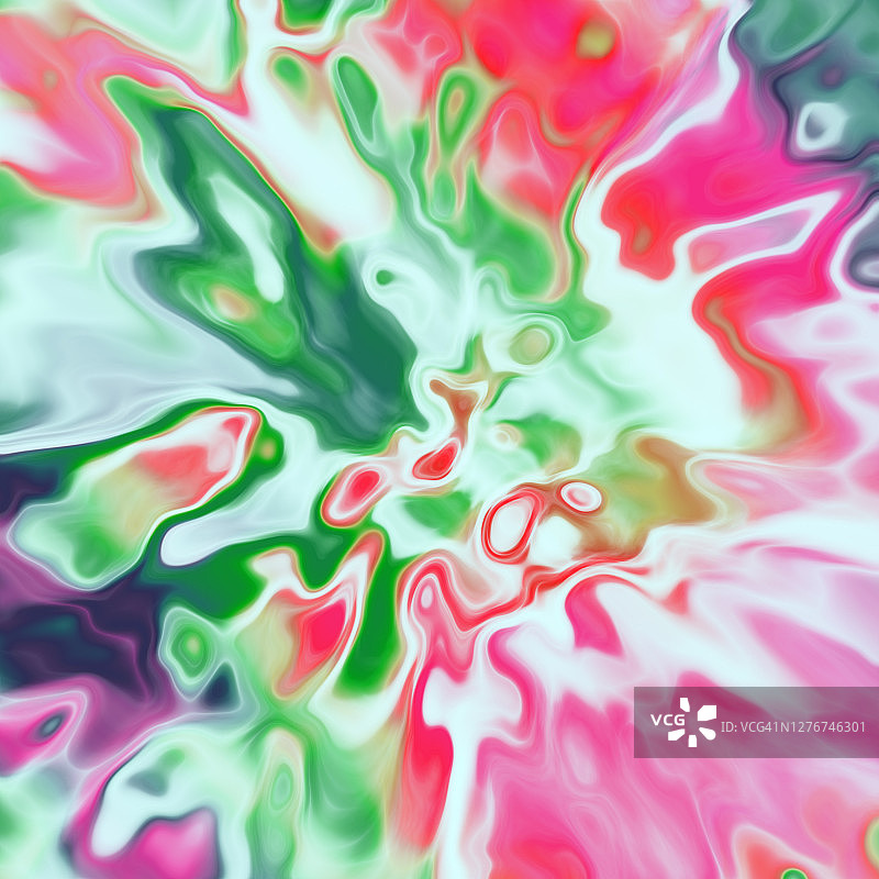 抽象酒精墨水绿色粉色扎染画图片素材