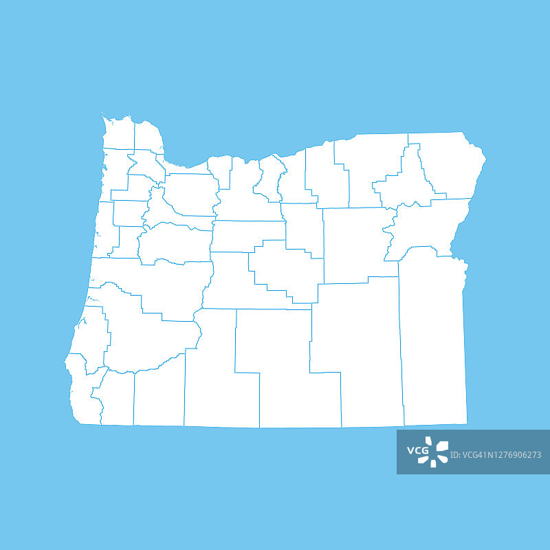 俄勒冈州地图图片素材