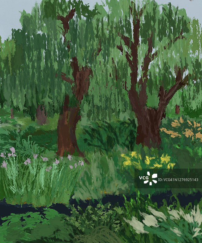 自然风光：两棵树图片素材