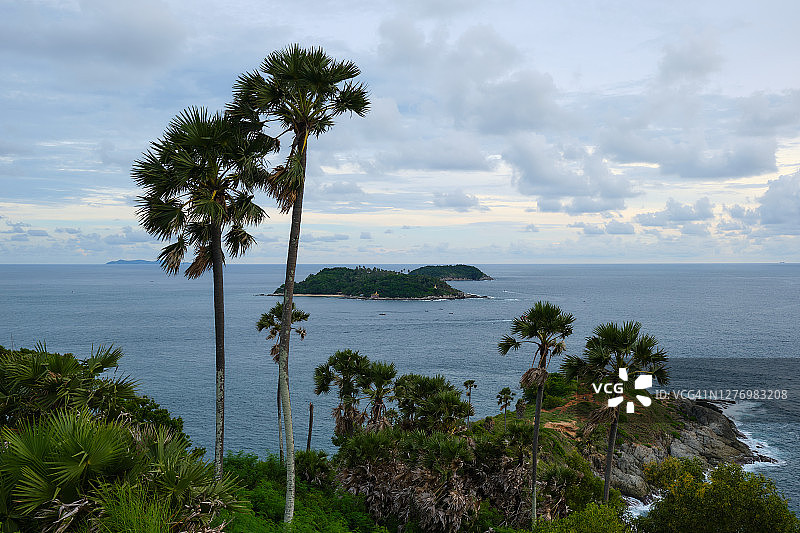 泰国普吉岛蓬贴海岬安达曼海日落图片素材