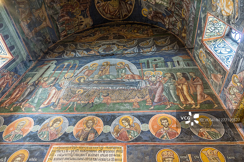 莫拉查修道院的壁画图片素材
