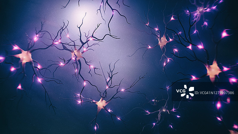 抽象3D图像神经细胞图片素材