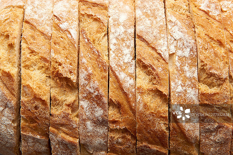 不同类型的切片面包图片素材