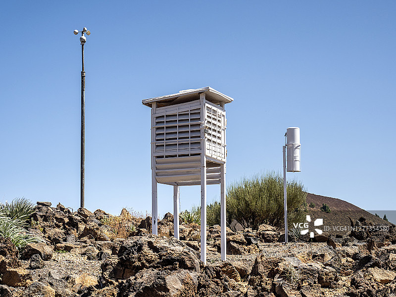 测量温度的气象站图片素材