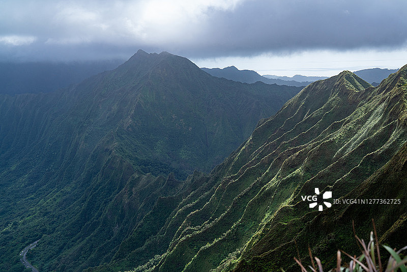 夏威夷瓦胡岛科奥劳山脉风光图片素材
