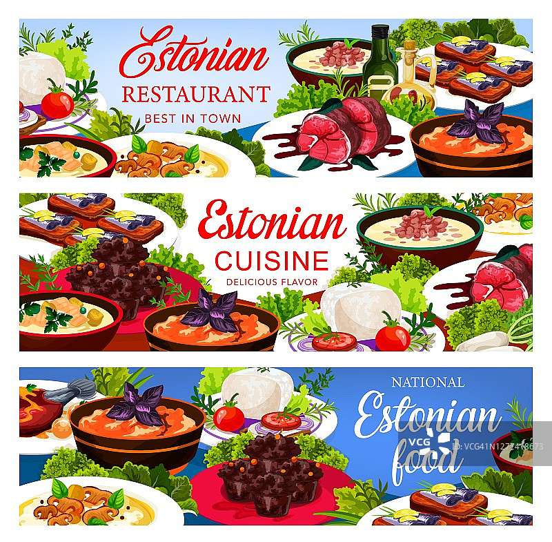 爱沙尼亚美食横幅图片素材