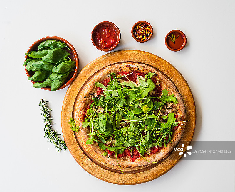 纯素披萨图片素材