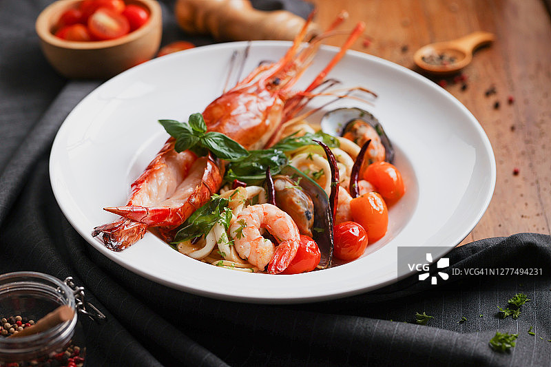 海鲜意大利面图片素材