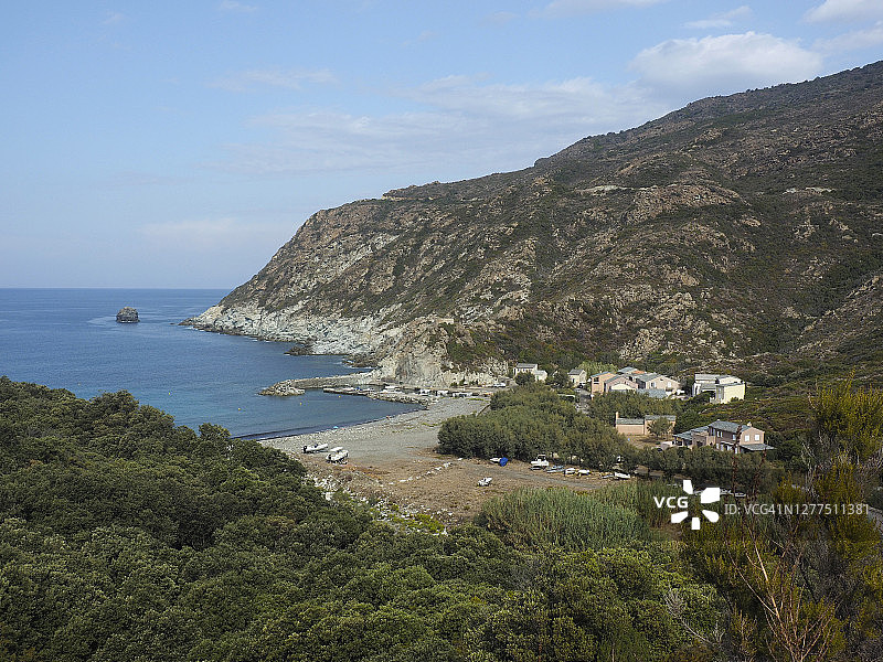 吉奥塔尼海滩：法国科西嘉岛的地中海海滩图片素材