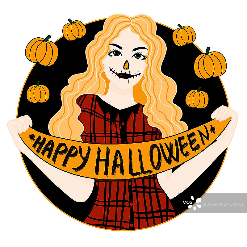 万圣节女孩图片素材