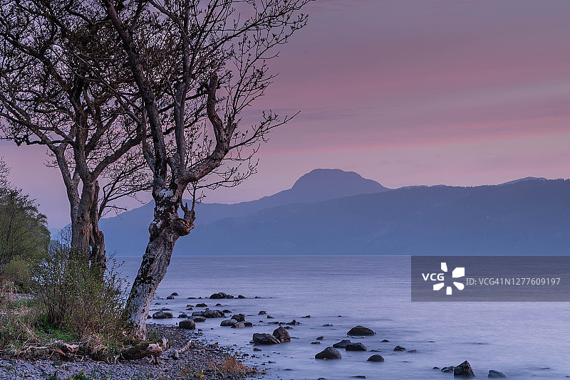 朦胧的日落图片素材