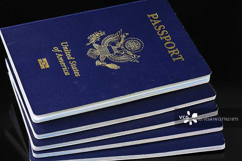 美国游客的护照图片素材