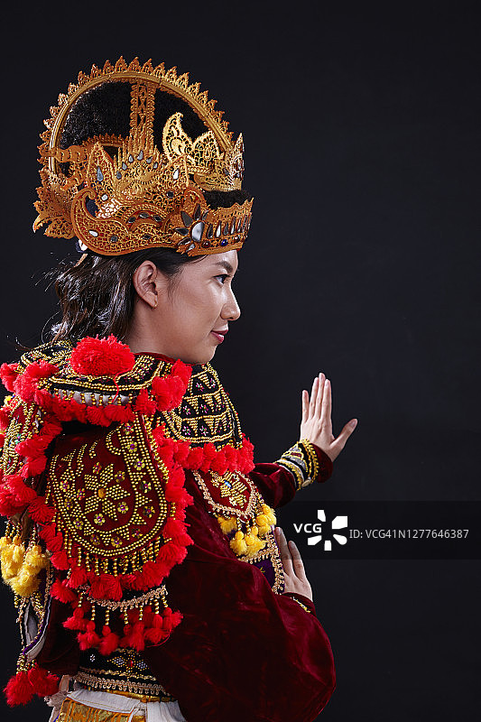 巴厘岛舞者，印度尼西亚图片素材