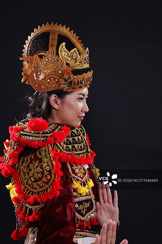 巴厘岛舞者，印度尼西亚图片素材