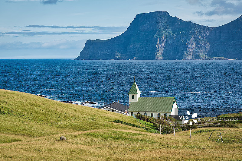 吉约格夫教堂，法罗群岛，东岛图片素材
