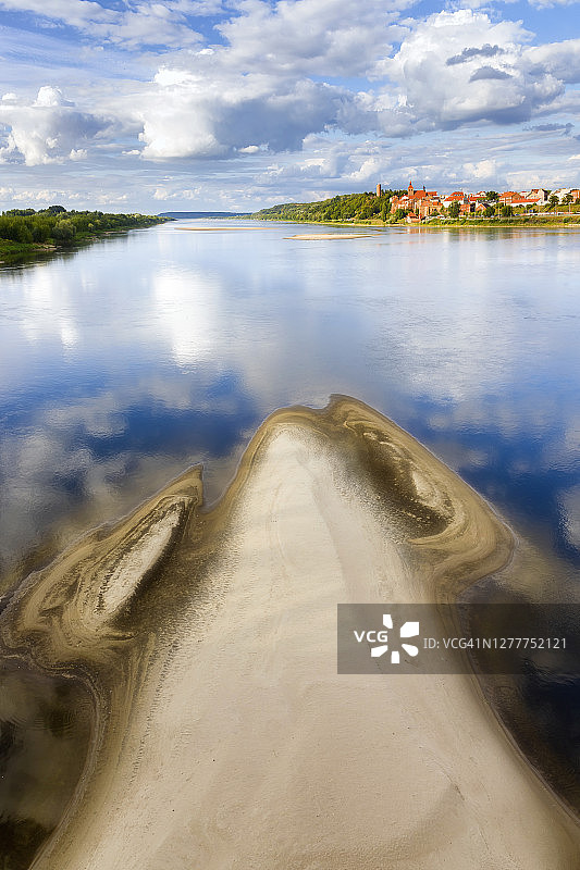 波兰假日：维斯瓦河畔格鲁琼兹中世纪老城风光图片素材