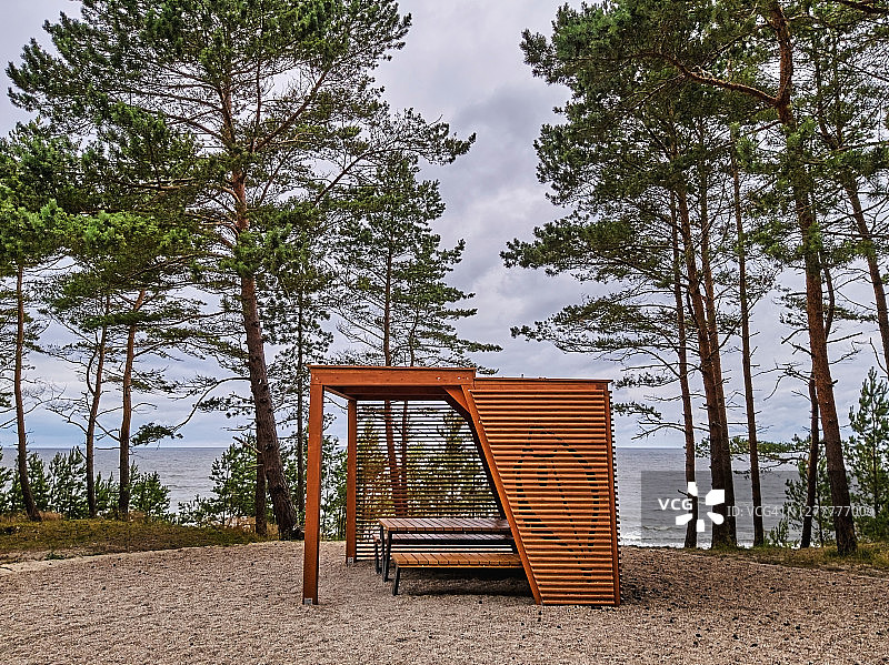 旅游棚屋和停车场图片素材