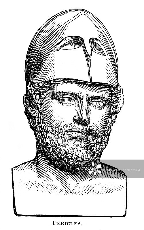 古希腊政治家伯里克利半身像图片素材