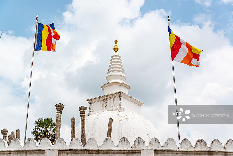 斯里兰卡阿努拉德普勒寺图帕拉玛舍利塔图片素材