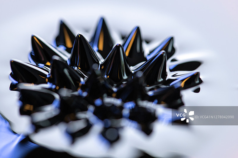 磁流体的微距特写图片素材