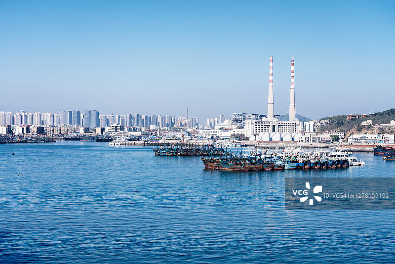 大连湾港口图片素材