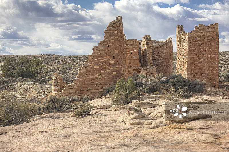 霍文威普的史前普韦布洛村庄图片素材