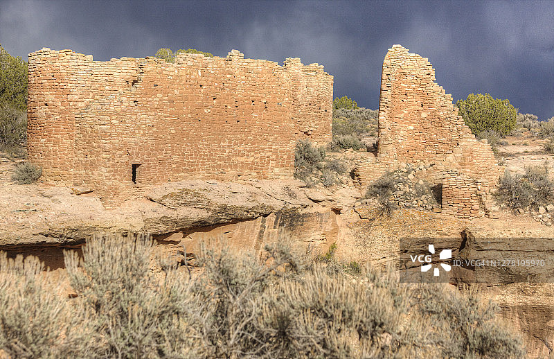 霍文威普的史前普韦布洛村庄图片素材