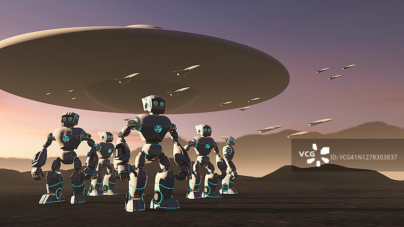 机器人探索遥远星球图片素材