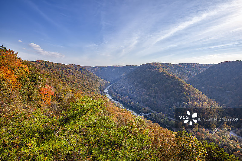 秋季的新河峡谷图片素材