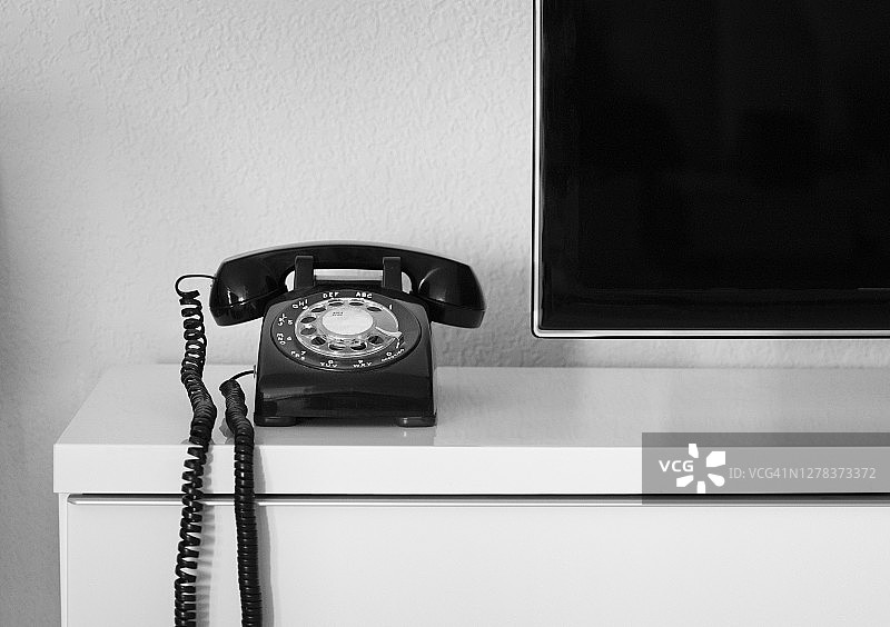 复古电话和电视图片素材
