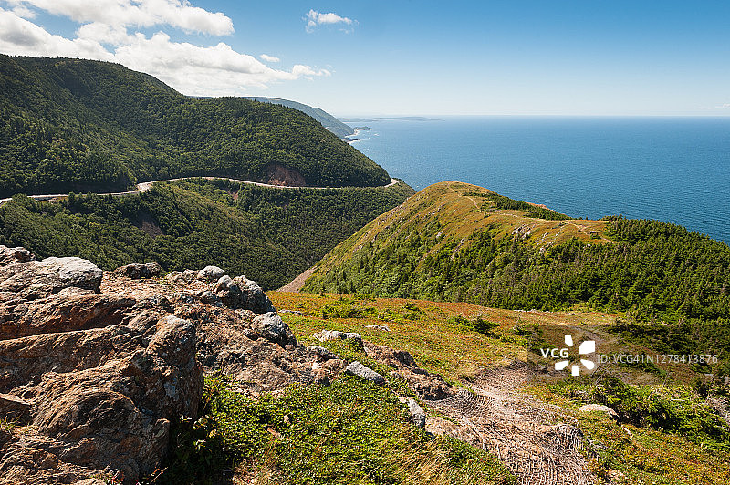 加拿大新斯科舍省布雷顿角高地国家公园天际线步道风光图片素材