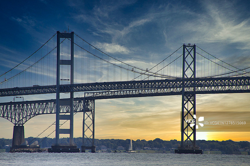 马里兰州切萨皮克湾大桥图片素材