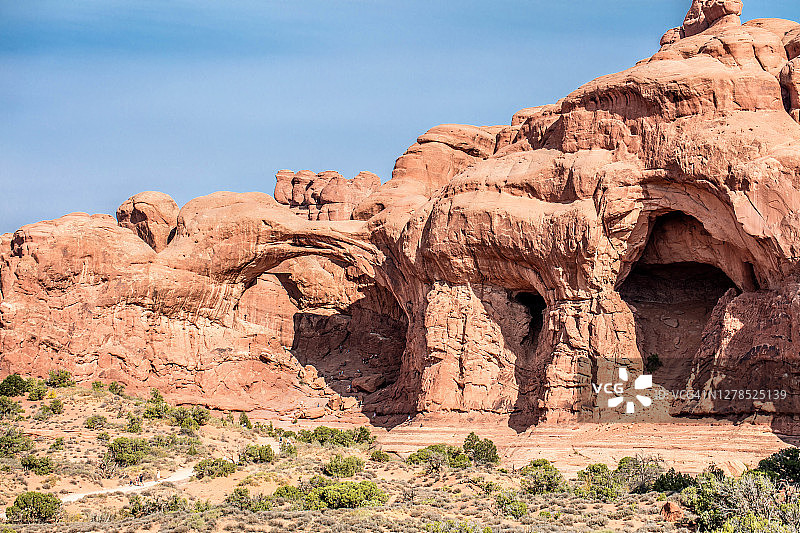 拱门国家公园的红岩，犹他州摩押图片素材