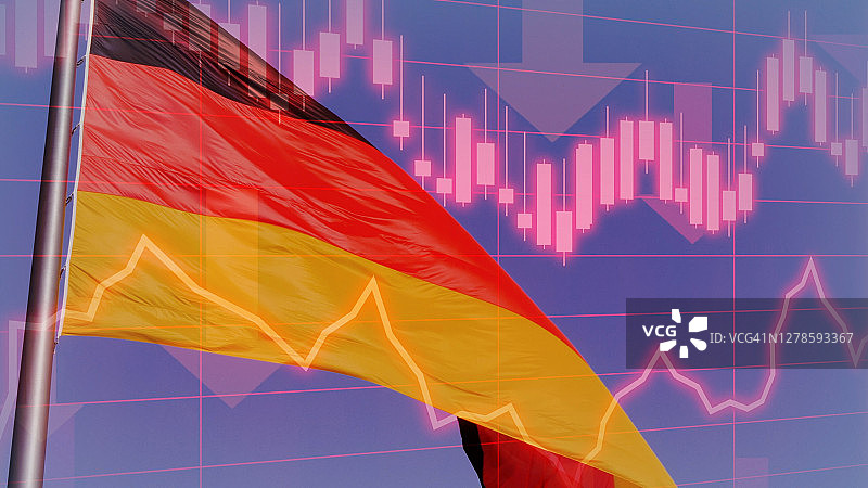 新冠疫情重创德国经济，全球经济面临衰退和萧条风险，价格和业绩暴跌图片素材